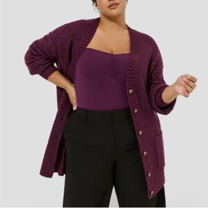 Women's Purple Cardigan Sweater size 0 torrid